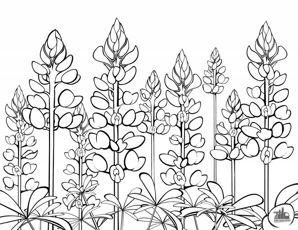Playful plant coloring page for kids