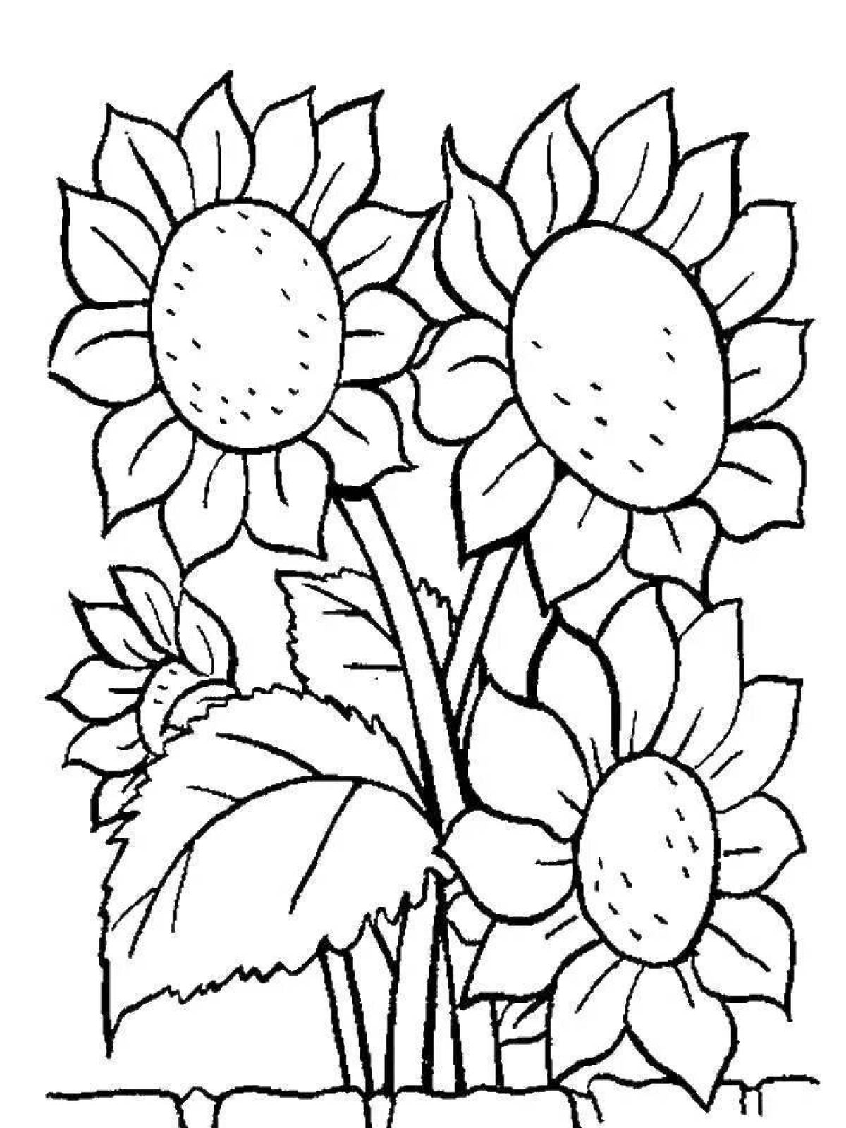 Coloring plants for children