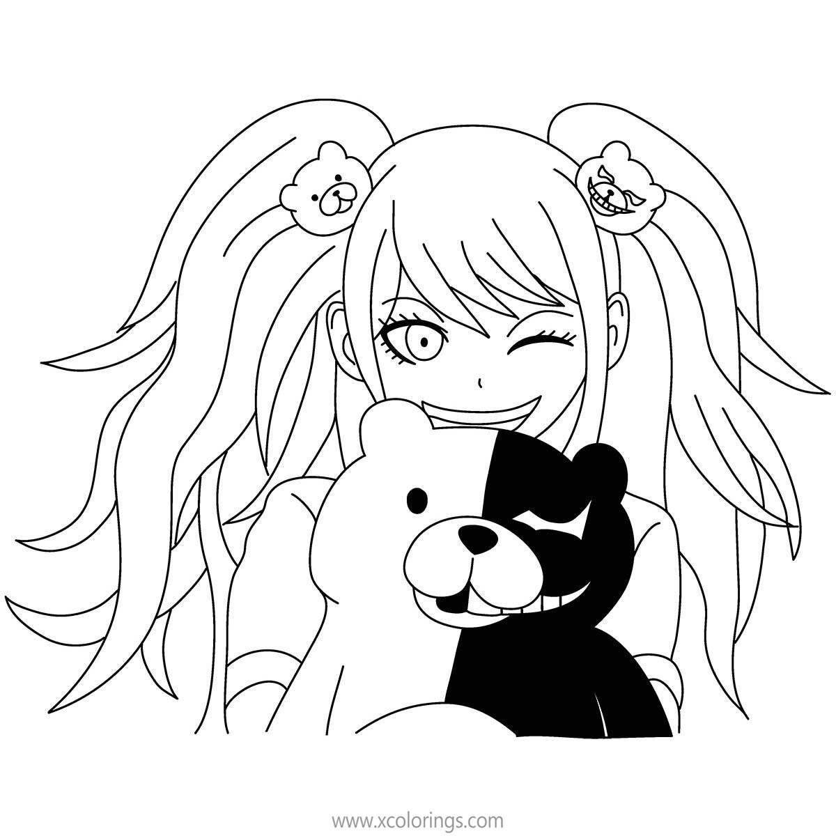 Fun coloring anime black and white