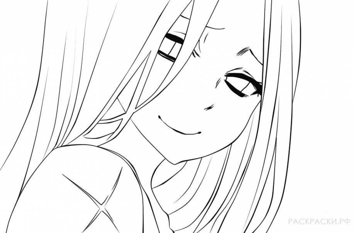 Showy coloring anime black and white