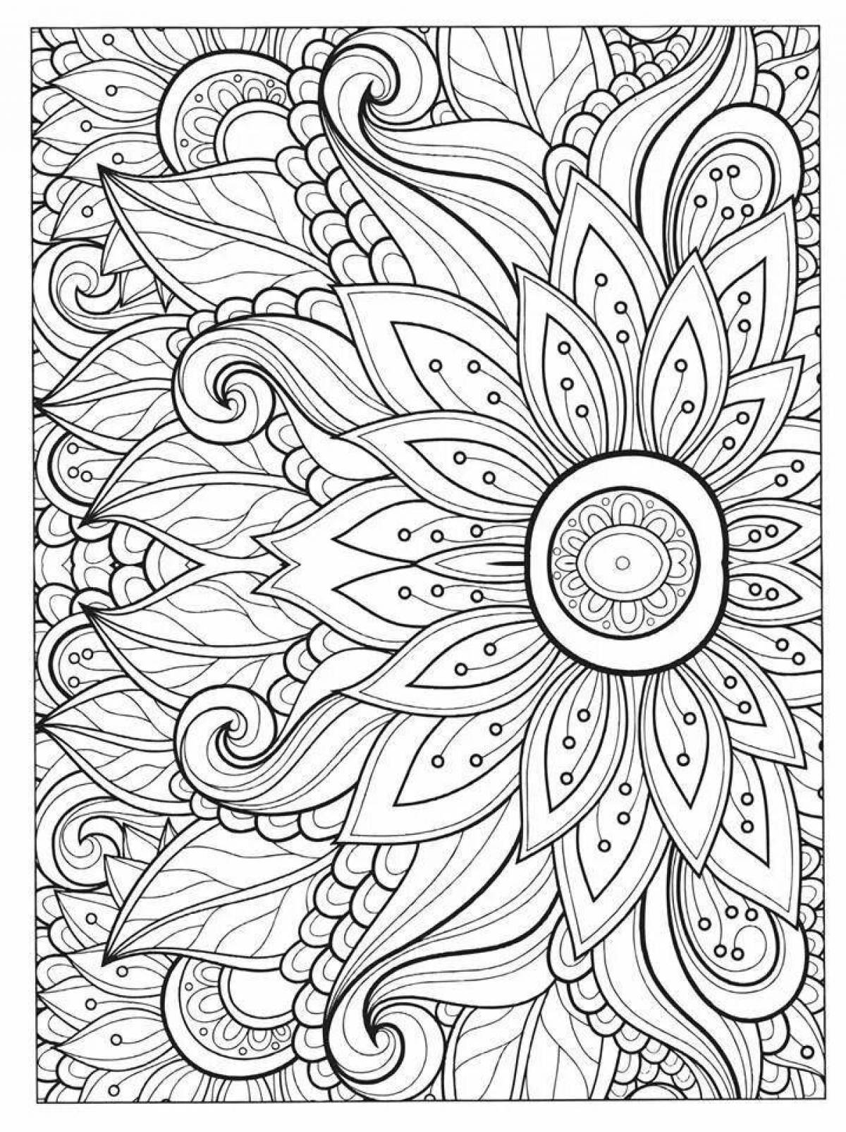 Exquisite adult coloring pages
