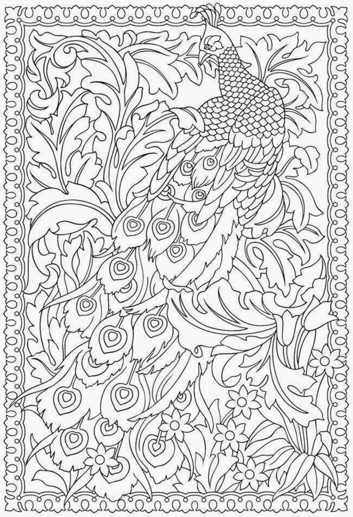 Delicate coloring pages for adults