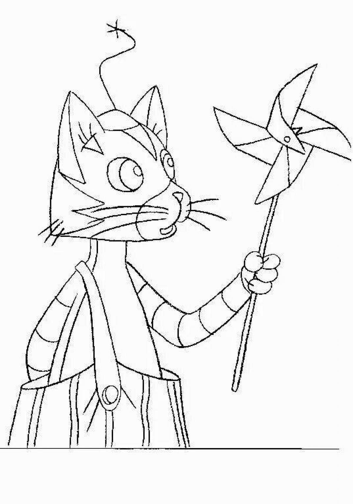 Coloring lively findus and petson