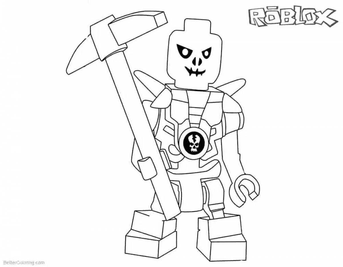 Playful roblox dors figurine coloring page