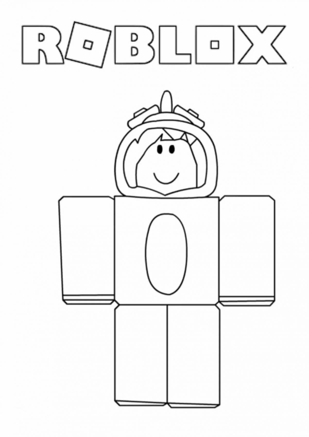 Color-explosion roblox dors figure coloring page