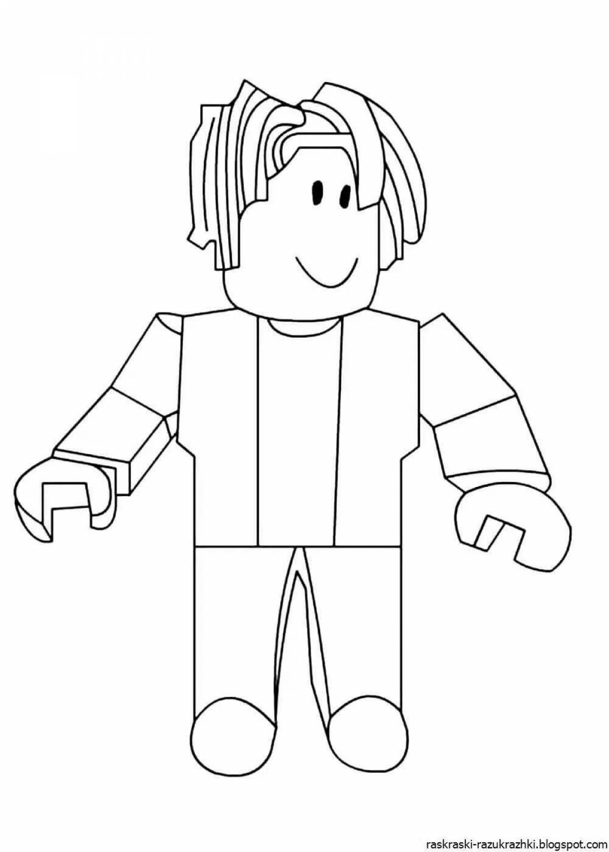 Roblox Dors coloring book exploding with color