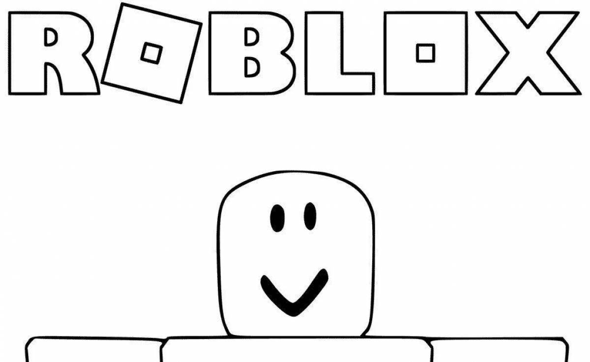 Roblox dors figures coloring page with lights