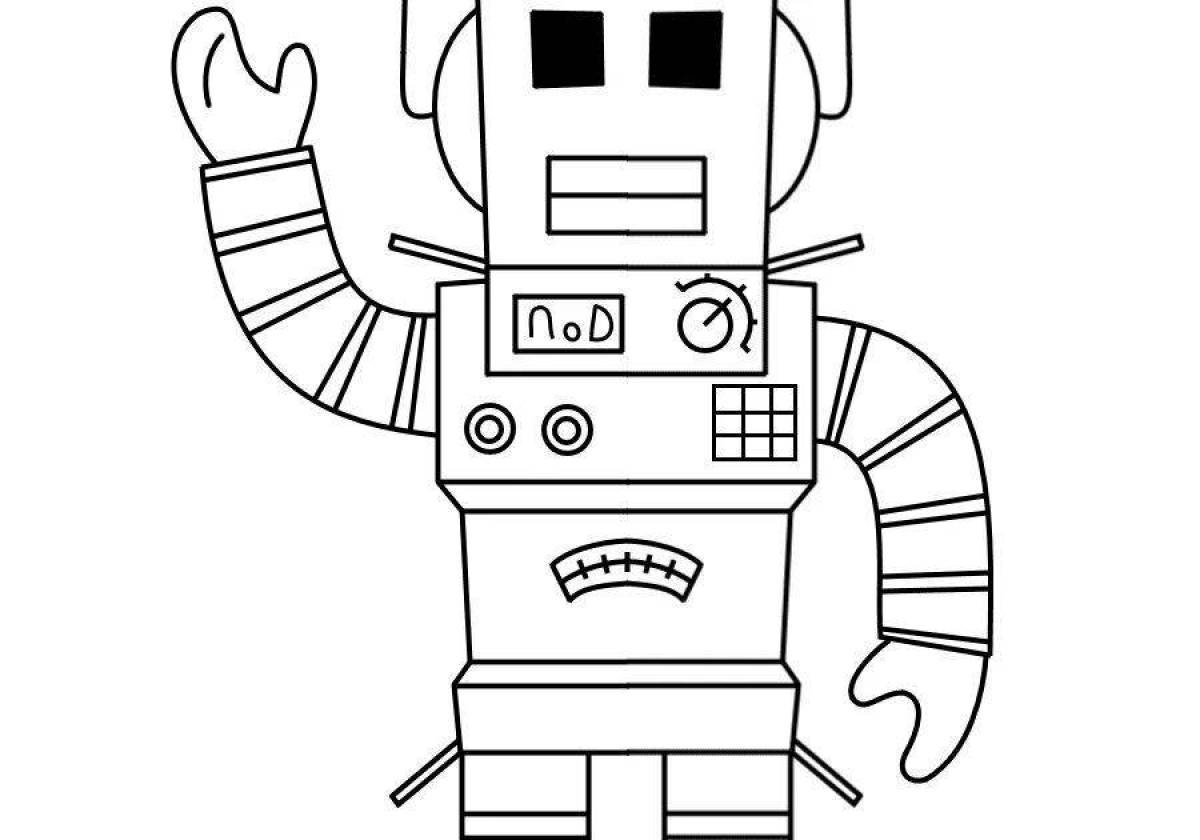 Color-gleaming-bright roblox dors figure coloring page