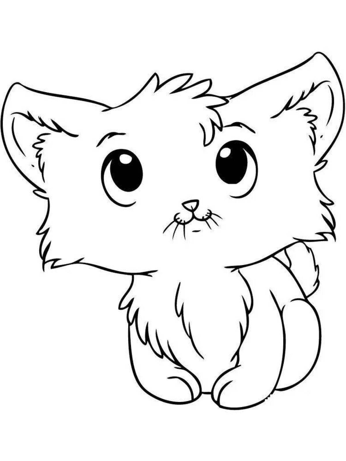 Cozy kittens coloring page