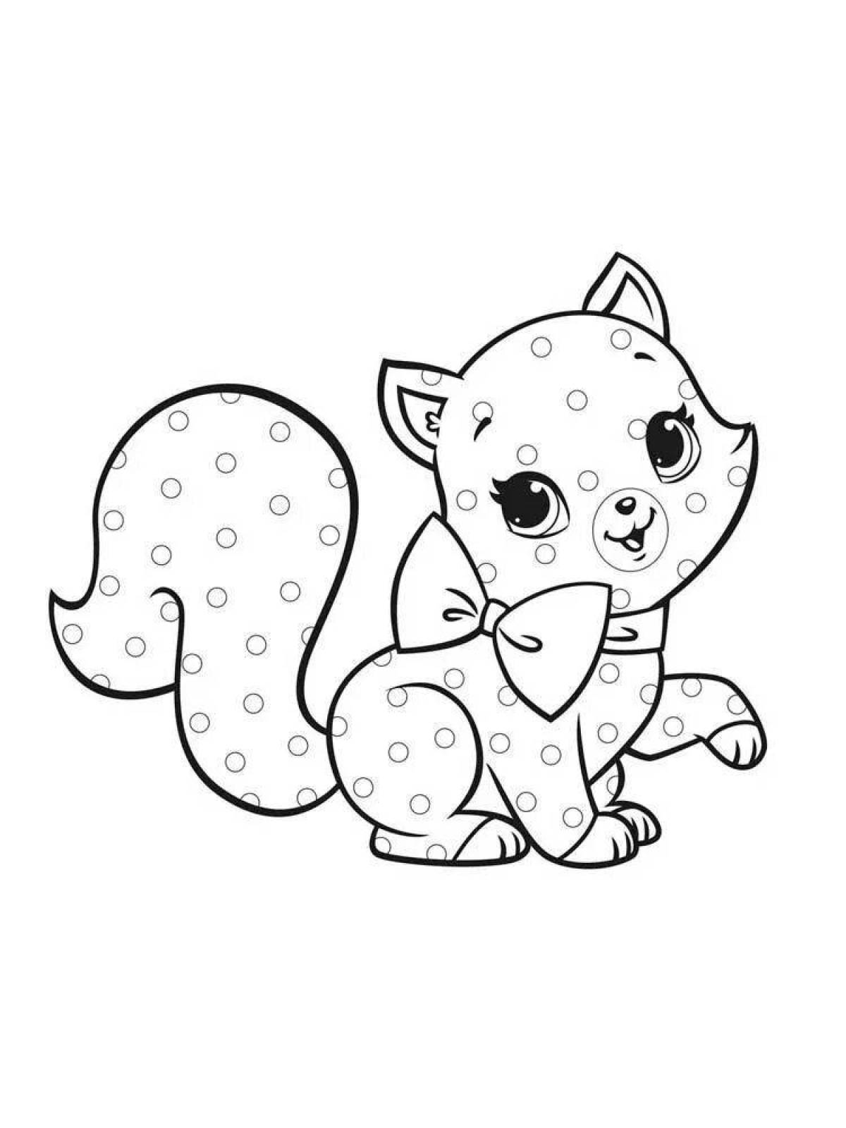 Naughty kittens coloring page