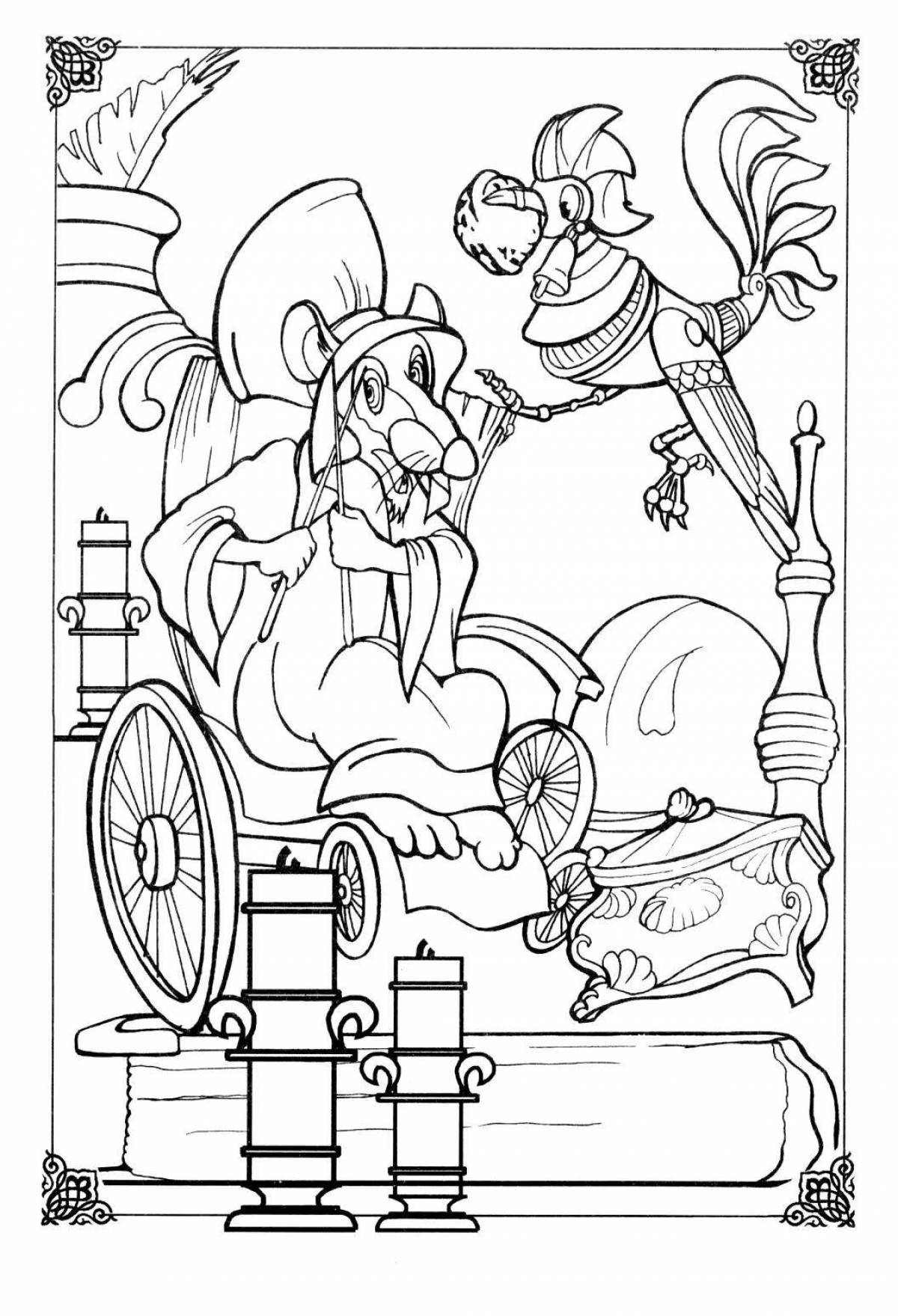 Coloring book shining nutcracker and mouse king