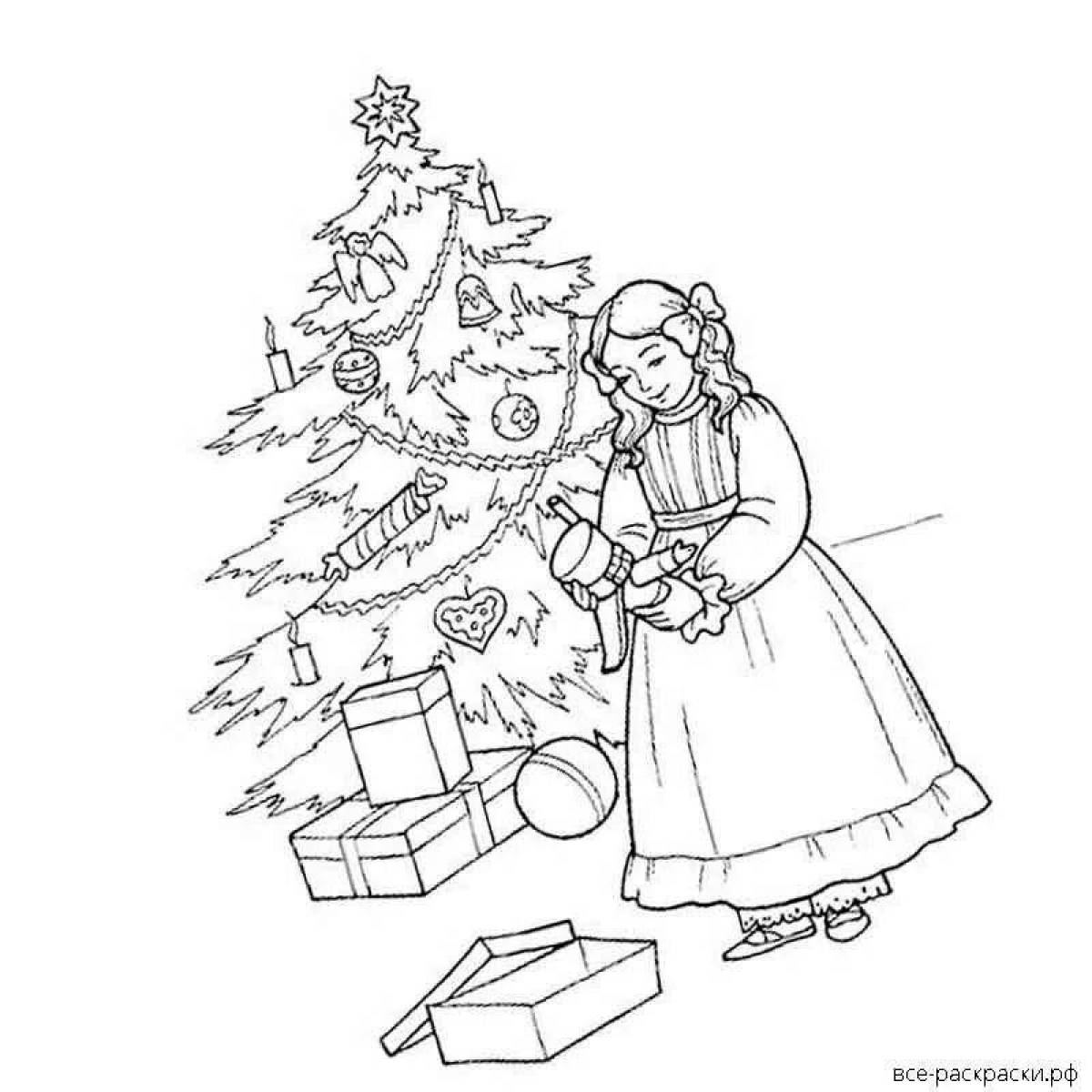 Bright Nutcracker and Mouse King coloring book