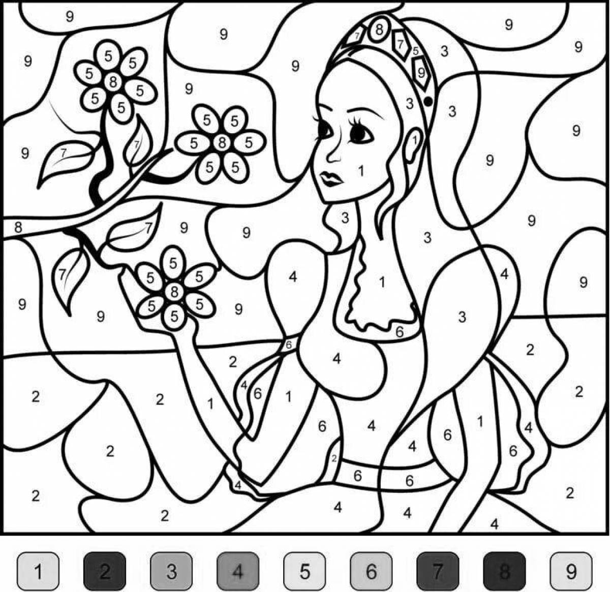Royal coloring by numbers love moments