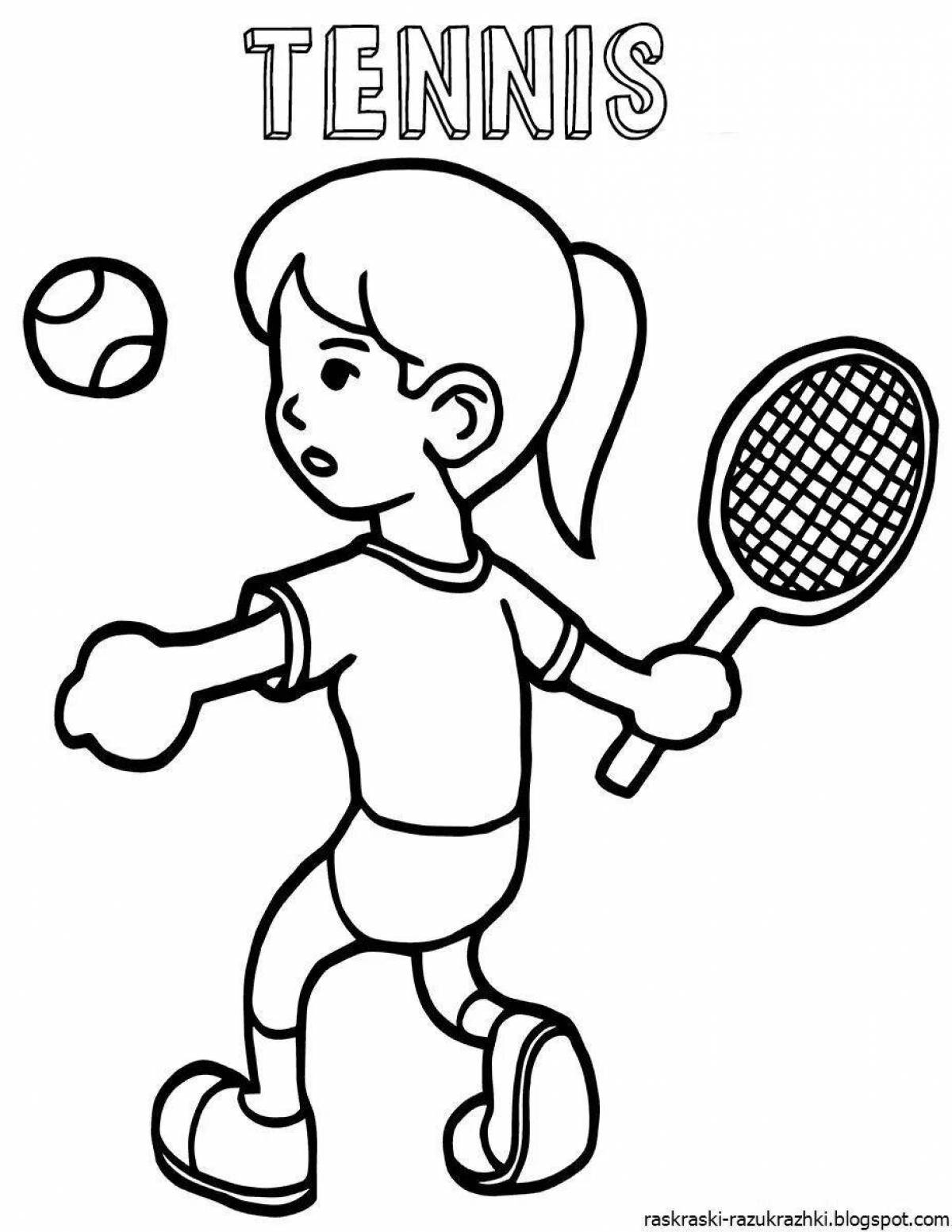 Fun coloring book sport and health for kids