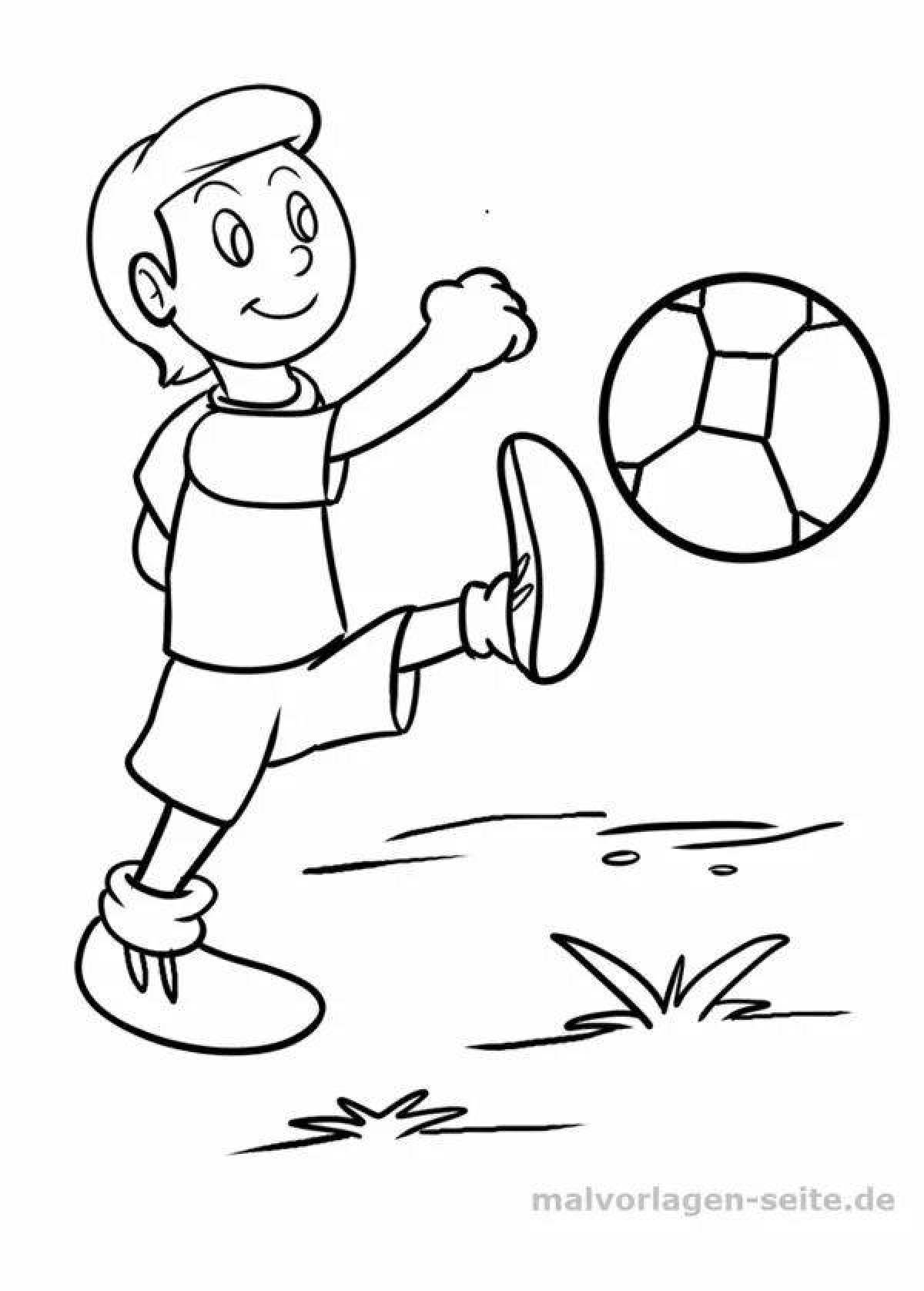 Entertaining coloring book sports and health for children
