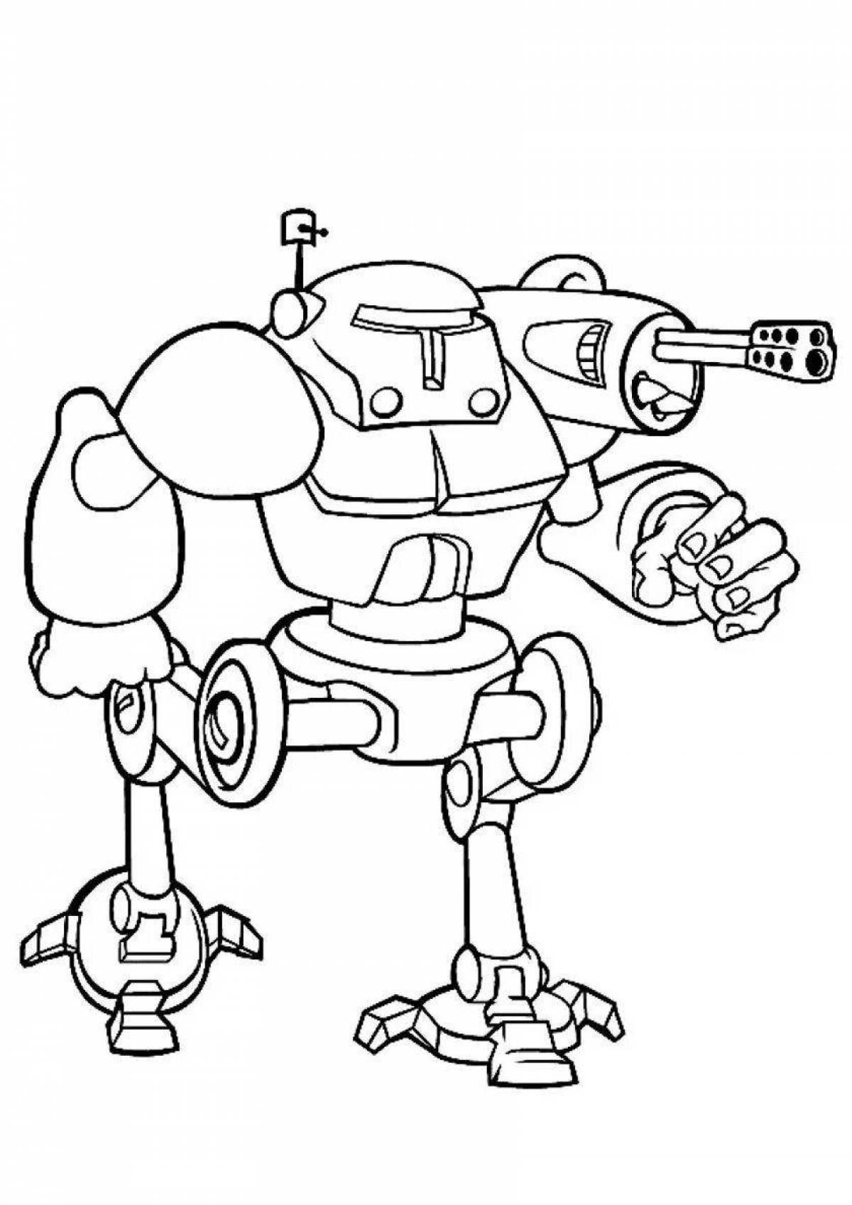 Coloring robots for kids