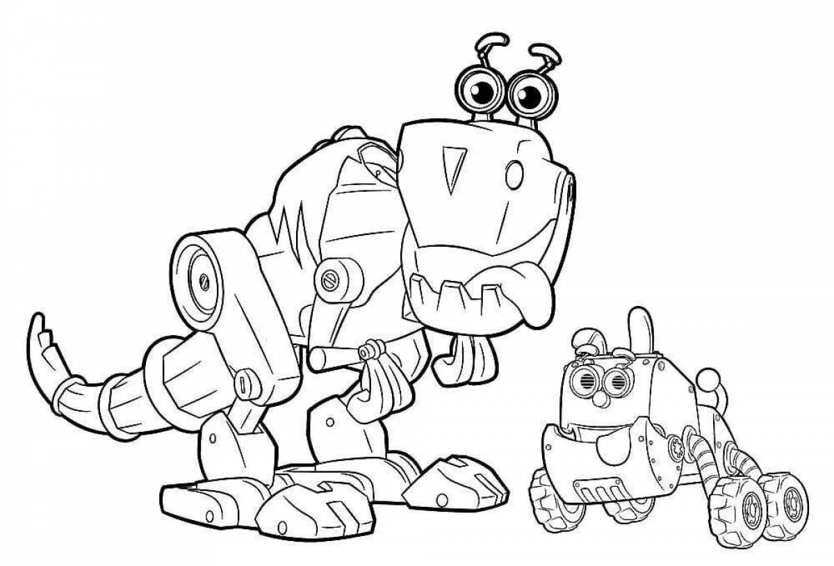 Joyful robot coloring book for 4-5 year olds