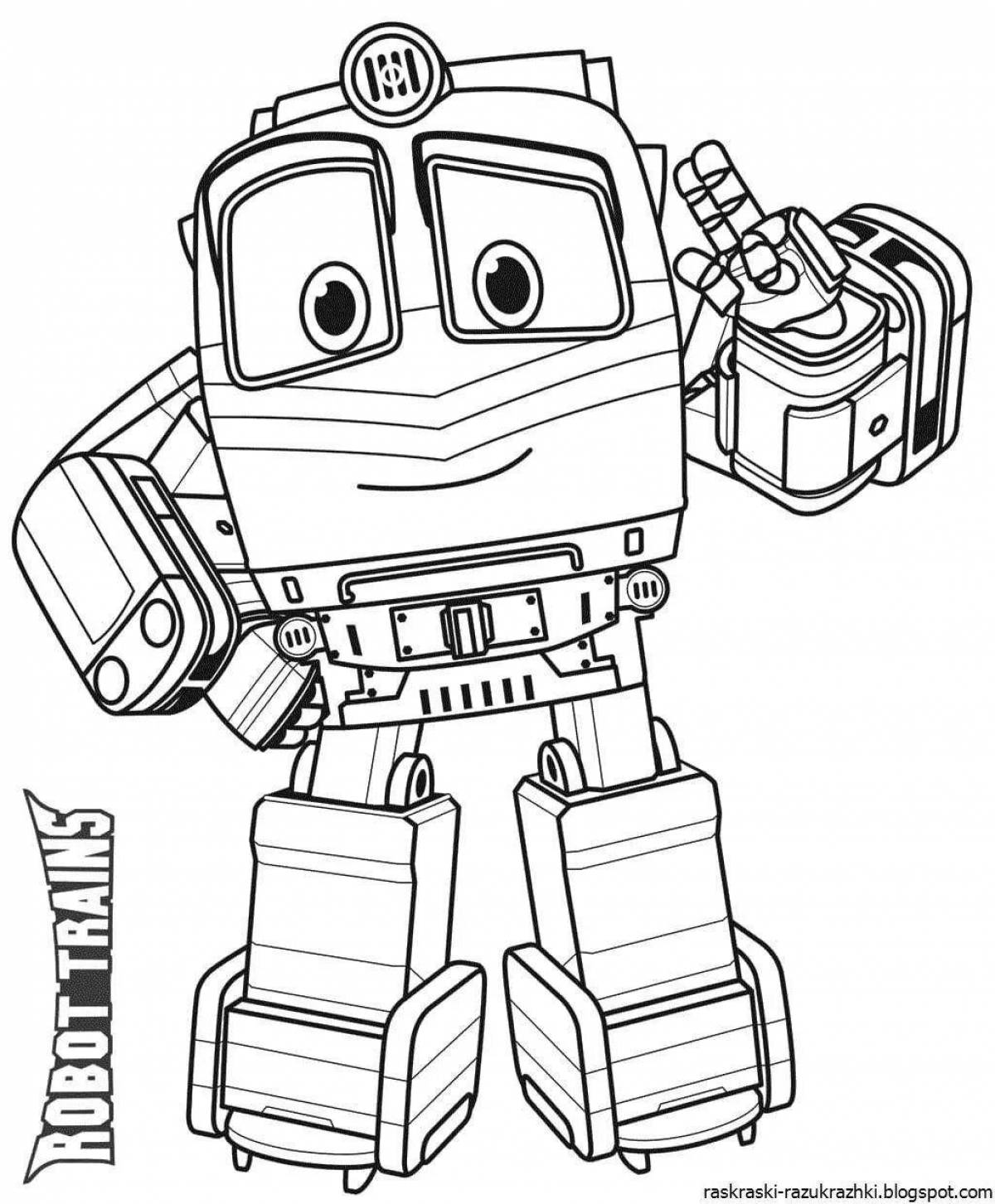 Creative robot coloring book for kids