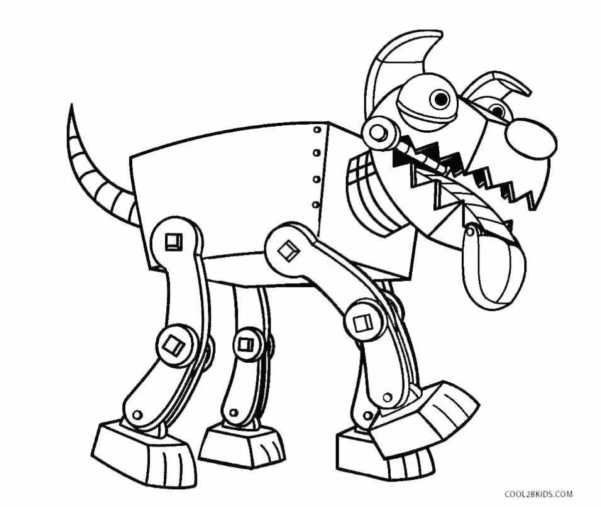Gorgeous robot coloring book for kids