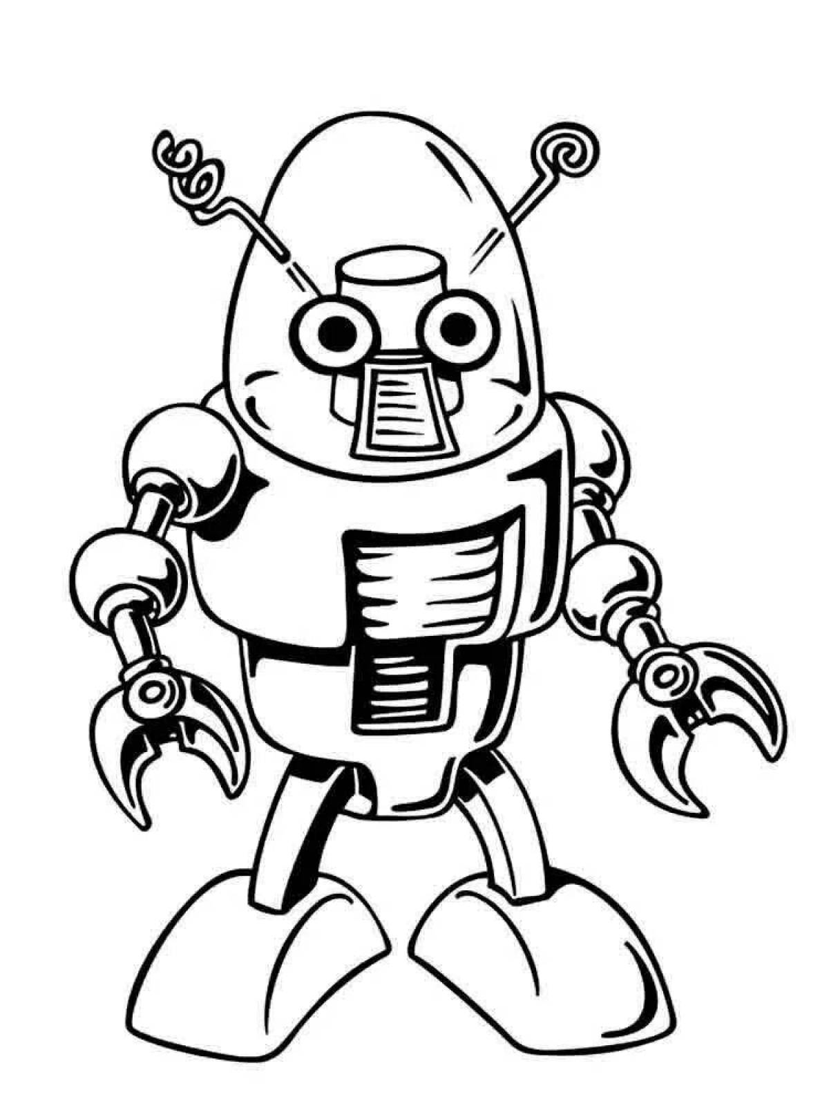 Creative robot coloring for kids