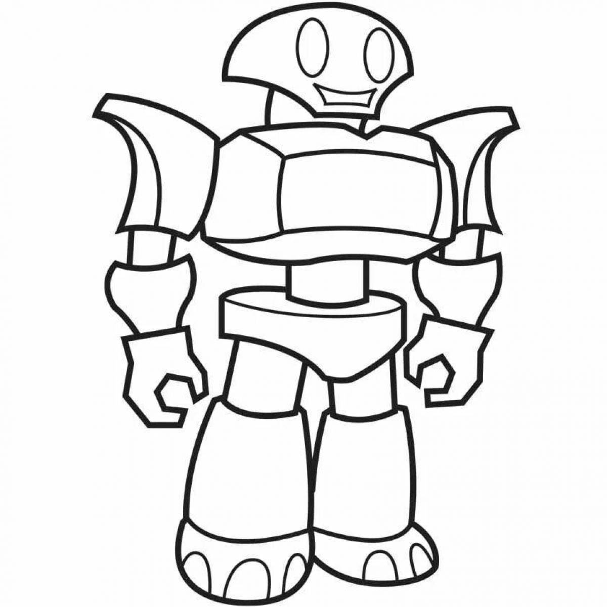 Living robot coloring book for kids