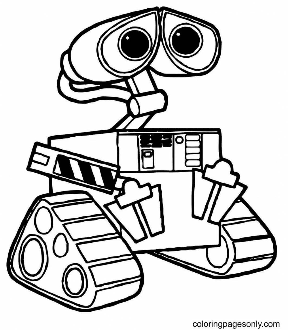 Photo Wonderful robot coloring book for preschoolers