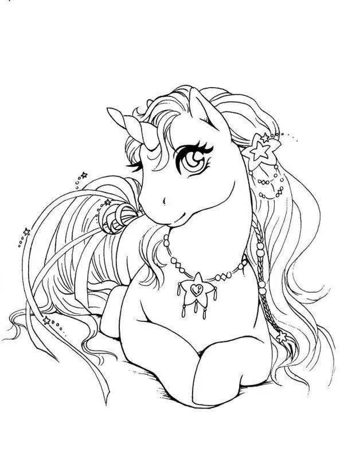 Adorable unicorn coloring book