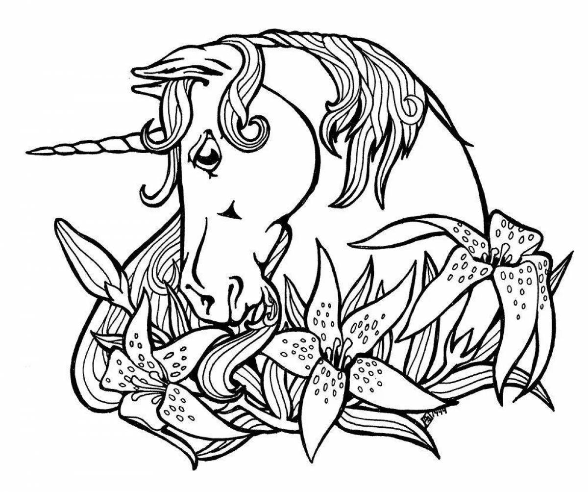 Perfect unicorn coloring book