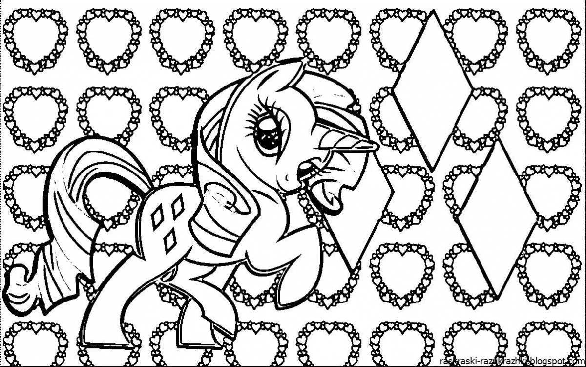 Magic pony coloring book for kids 6-7 years old