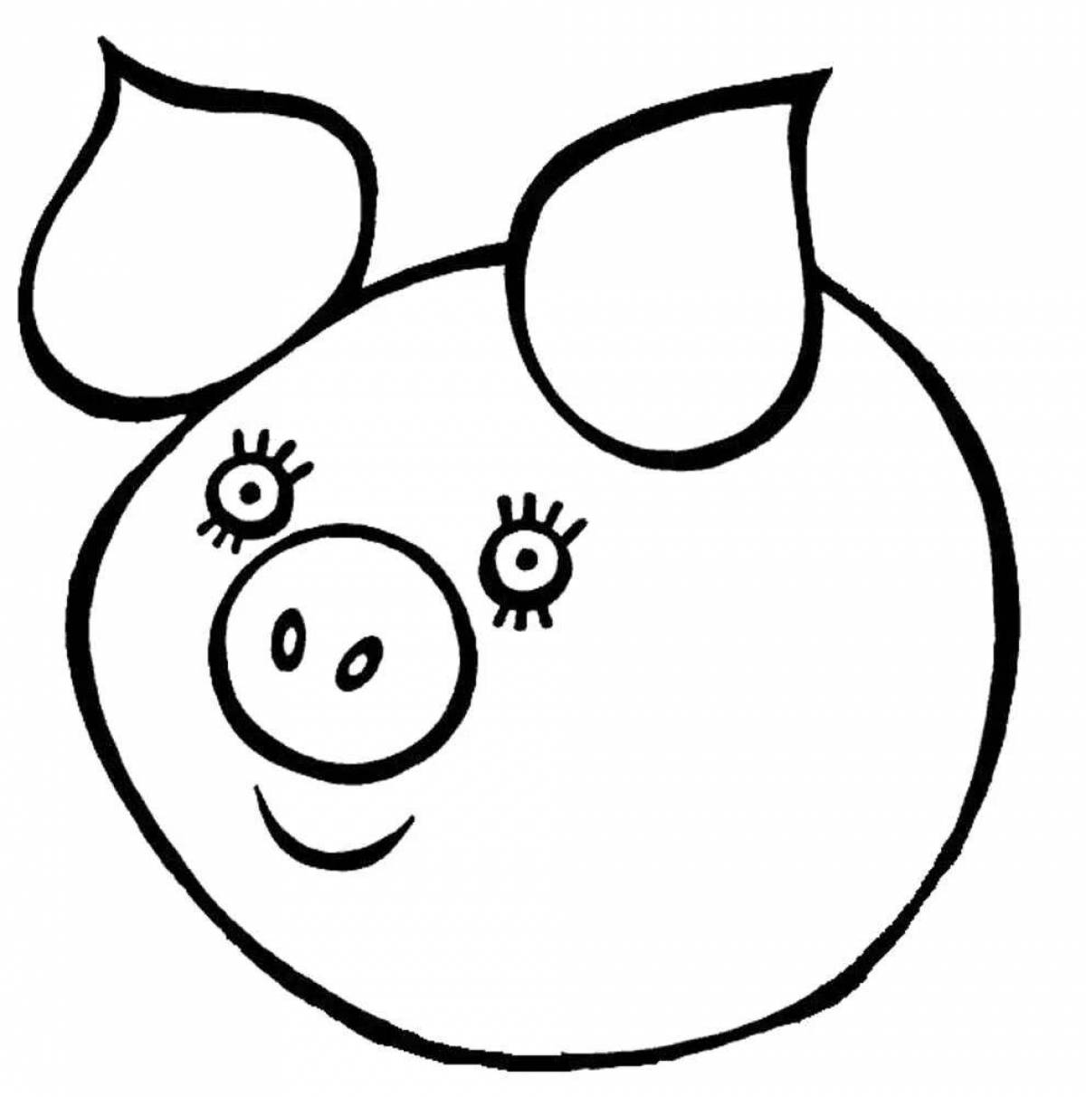 Charming pig coloring book
