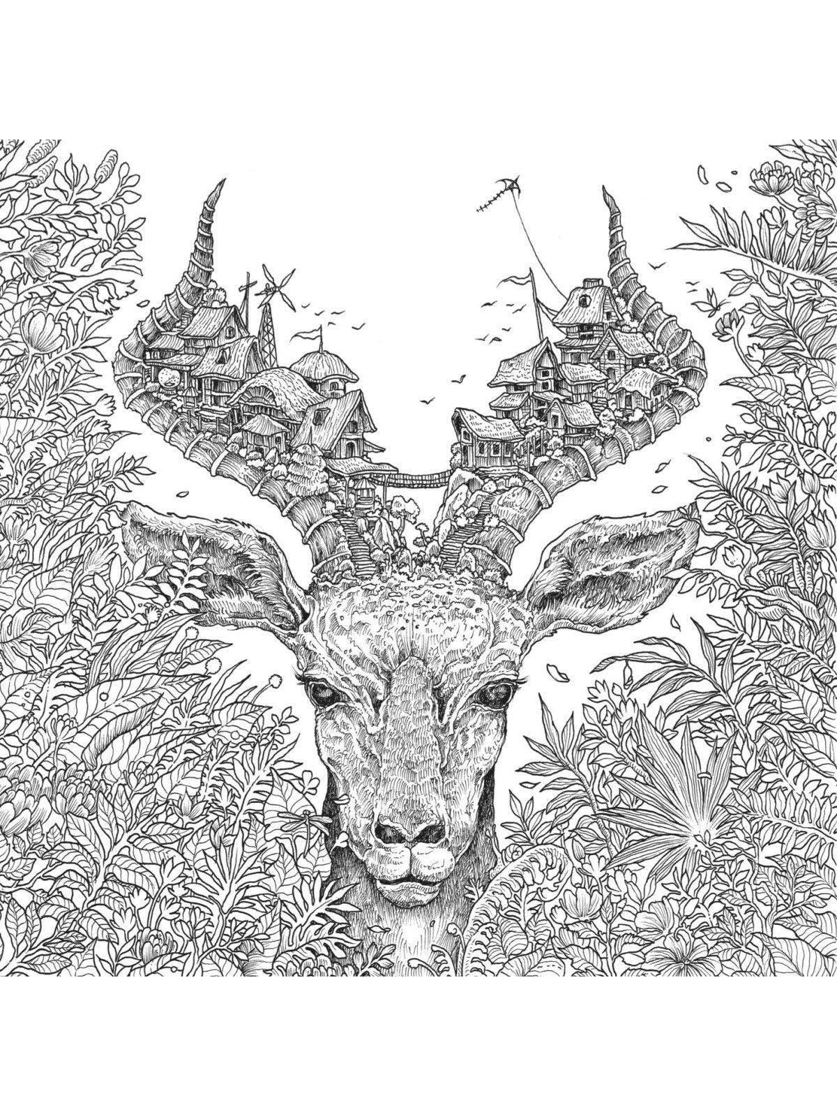 Coloring page charming geomorphoses