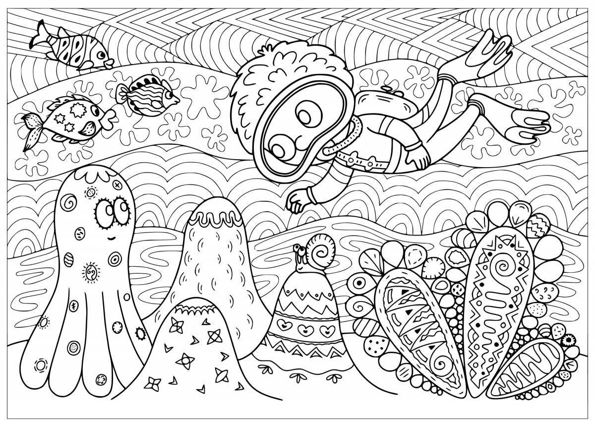 Soothing coloring game