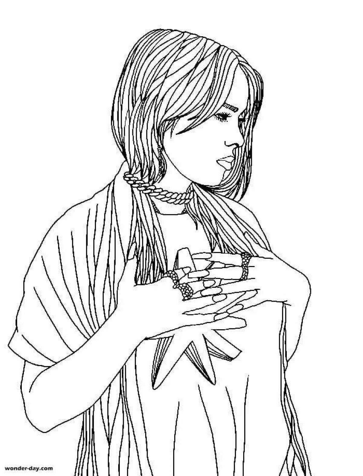 Joyful billie eilish coloring book