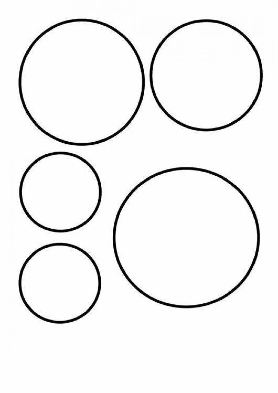 Все четыре круга одного размера диаметр. Круги разных размеров. Трафарет круги. Трафарет кругов разного размера. Кружочки разных размеров.
