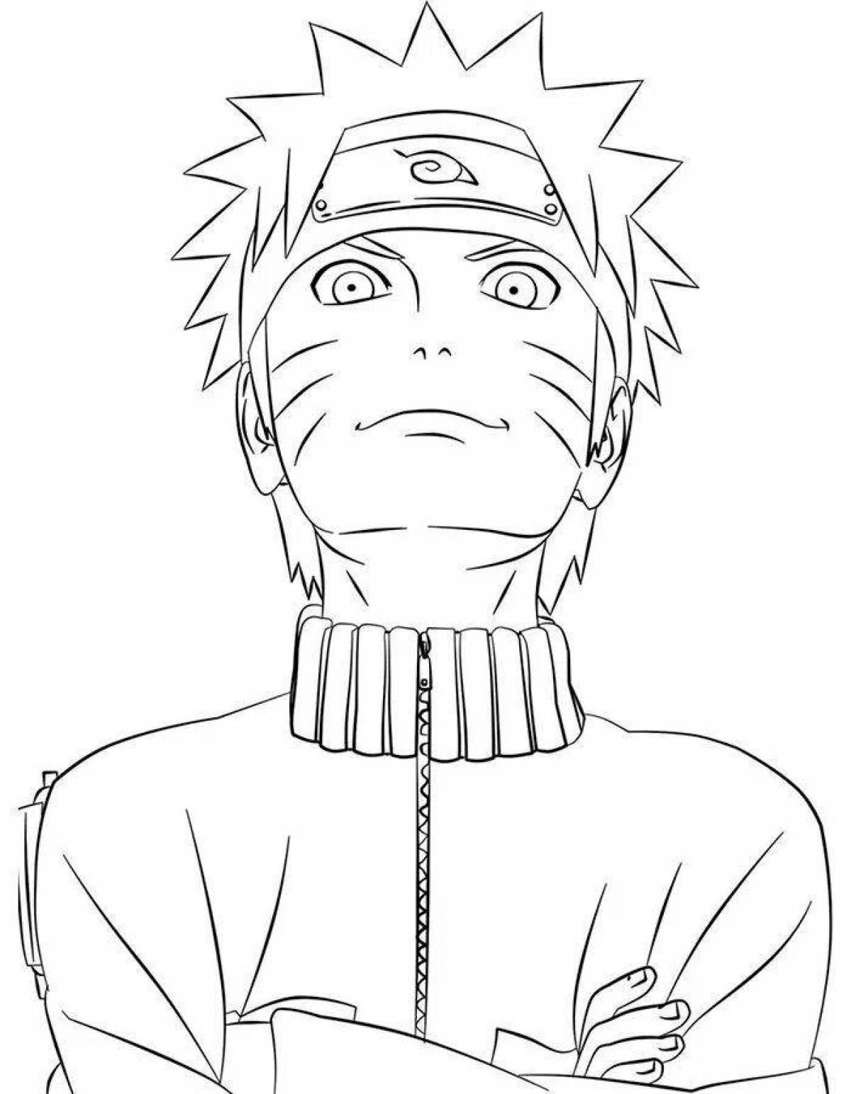 Joyful coloring naruto pictures