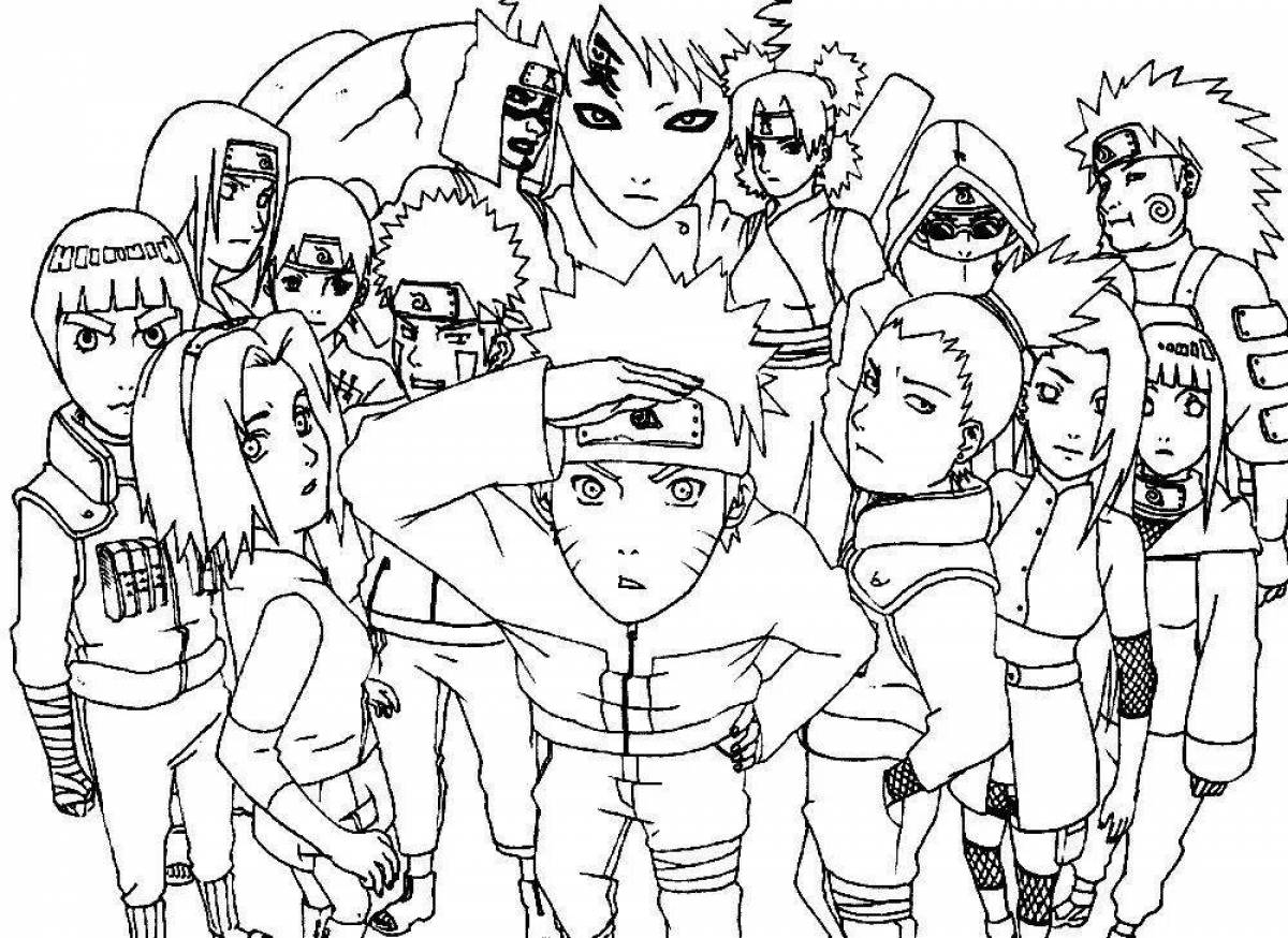 Powerful naruto coloring pictures