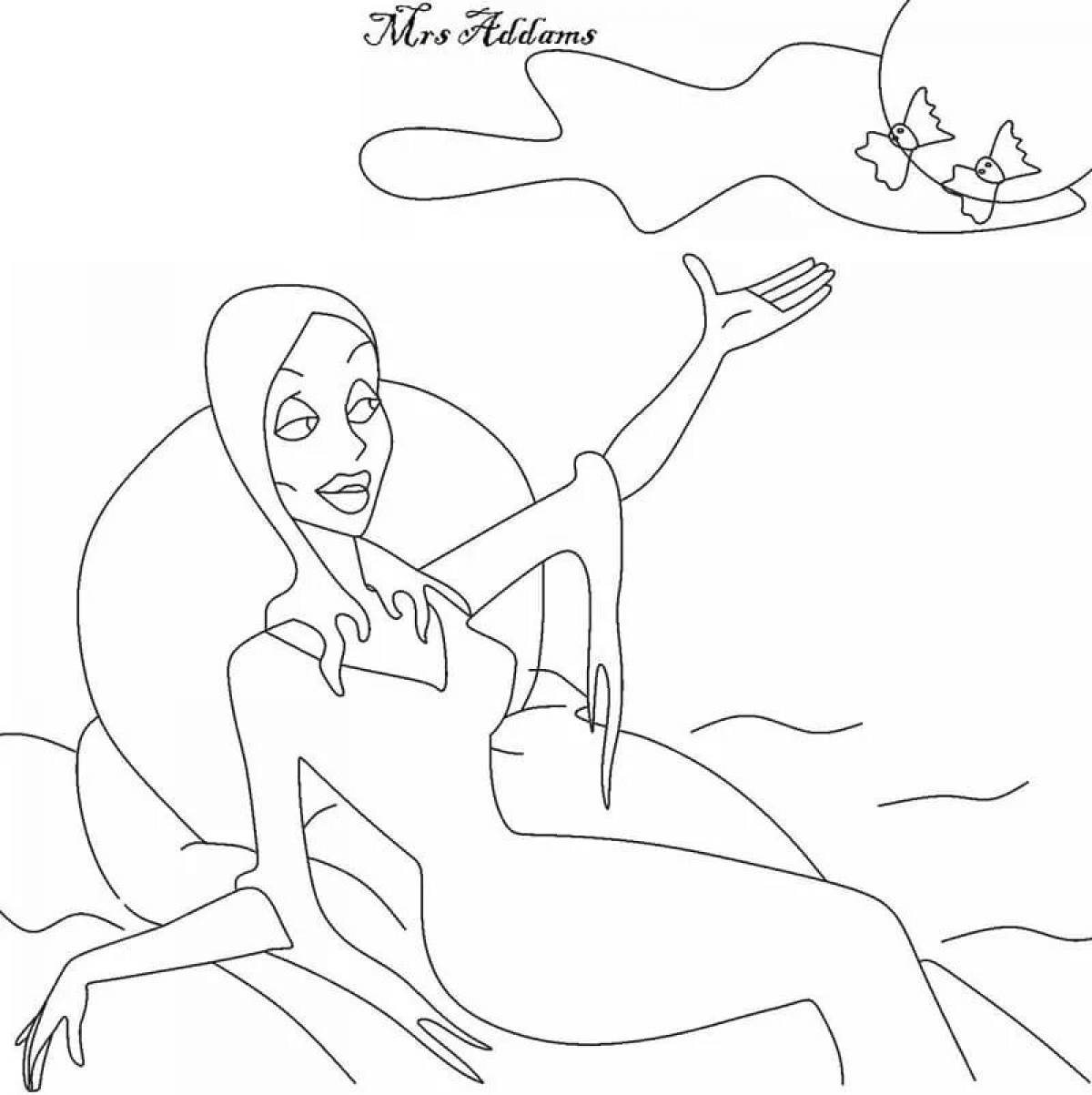 Violent marticia addams coloring book