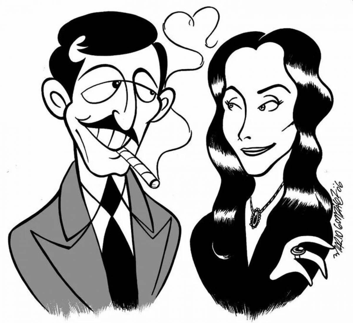 Marticia addams coloring book