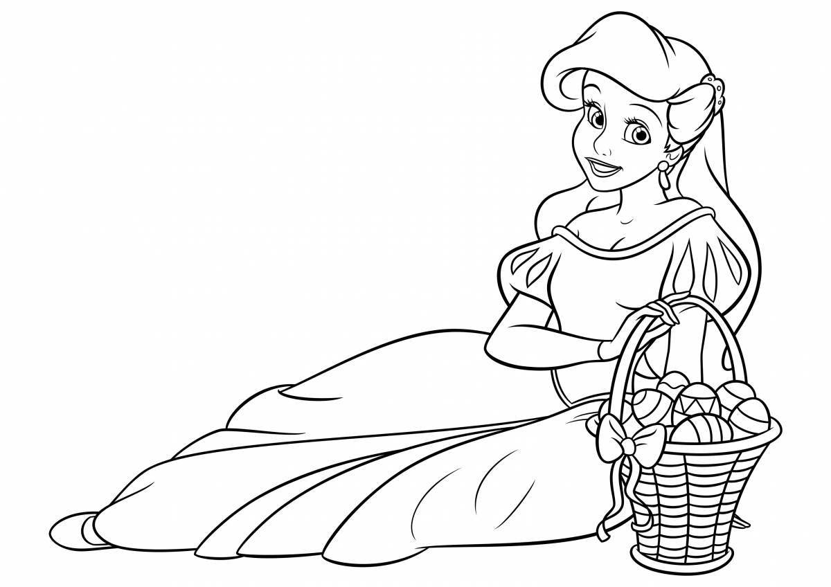 Fun coloring of princess ariel