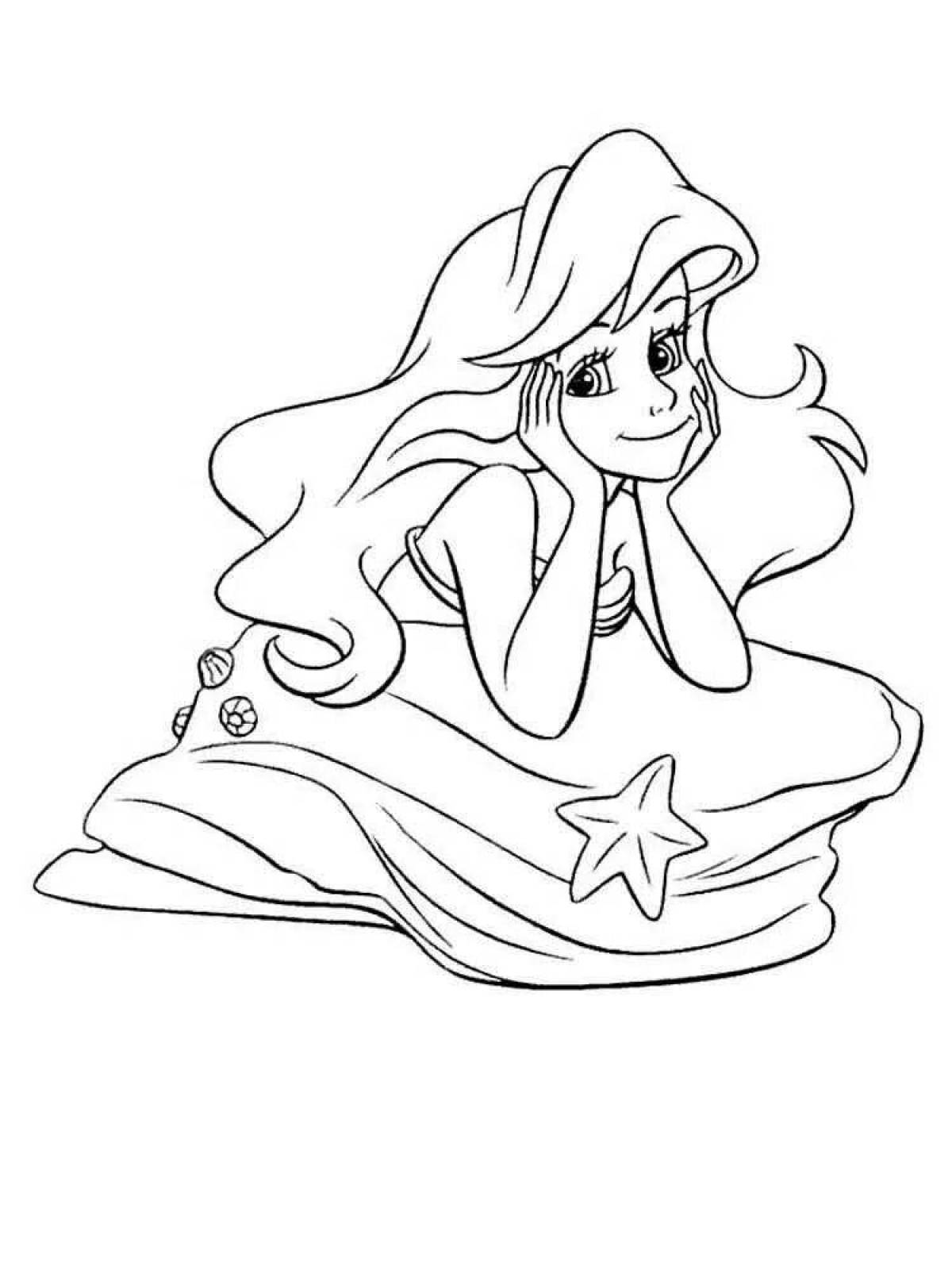 Princess ariel's fancy coloring book
