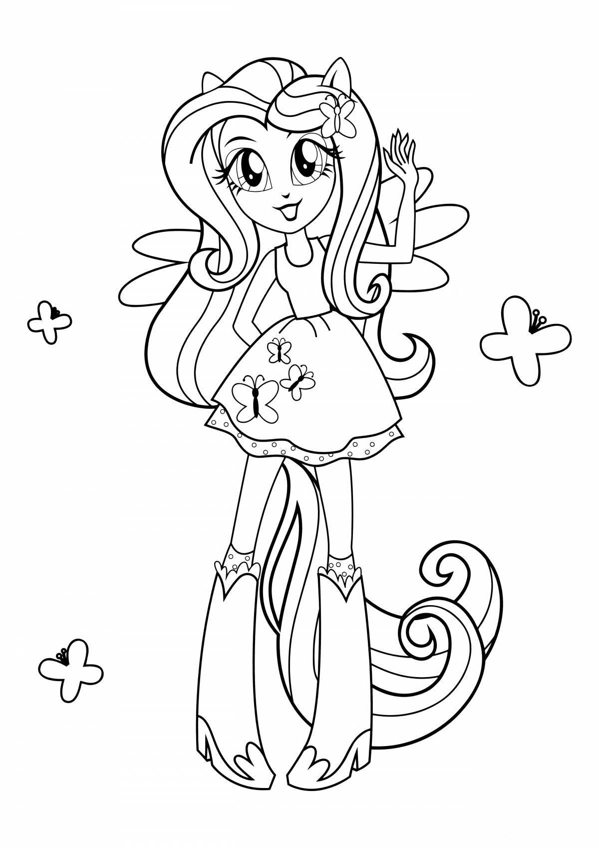 Amazing pony people coloring pages