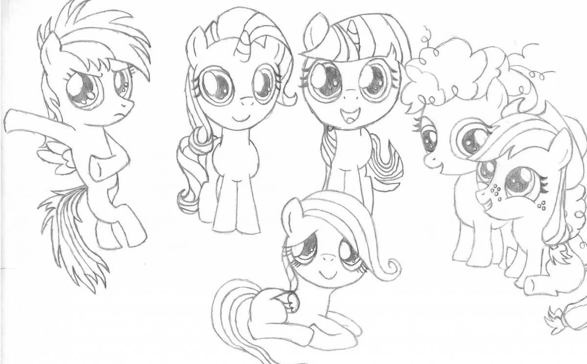Brilliant pony people coloring pages