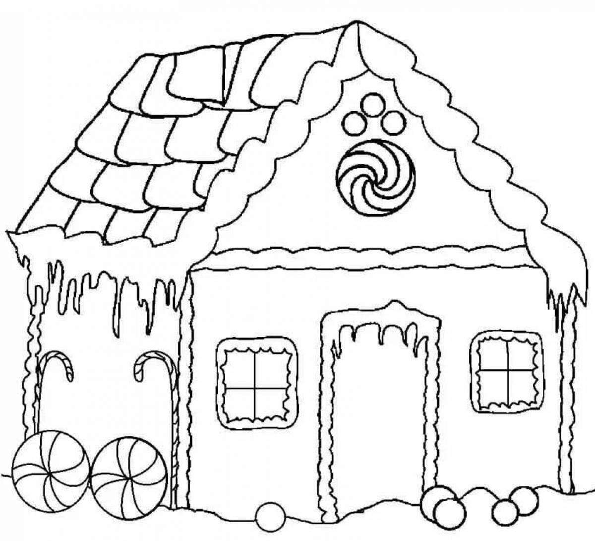 Amazing gingerbread house coloring book for kids