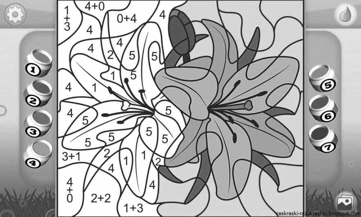 Цветная раскраска по номерам без интернета