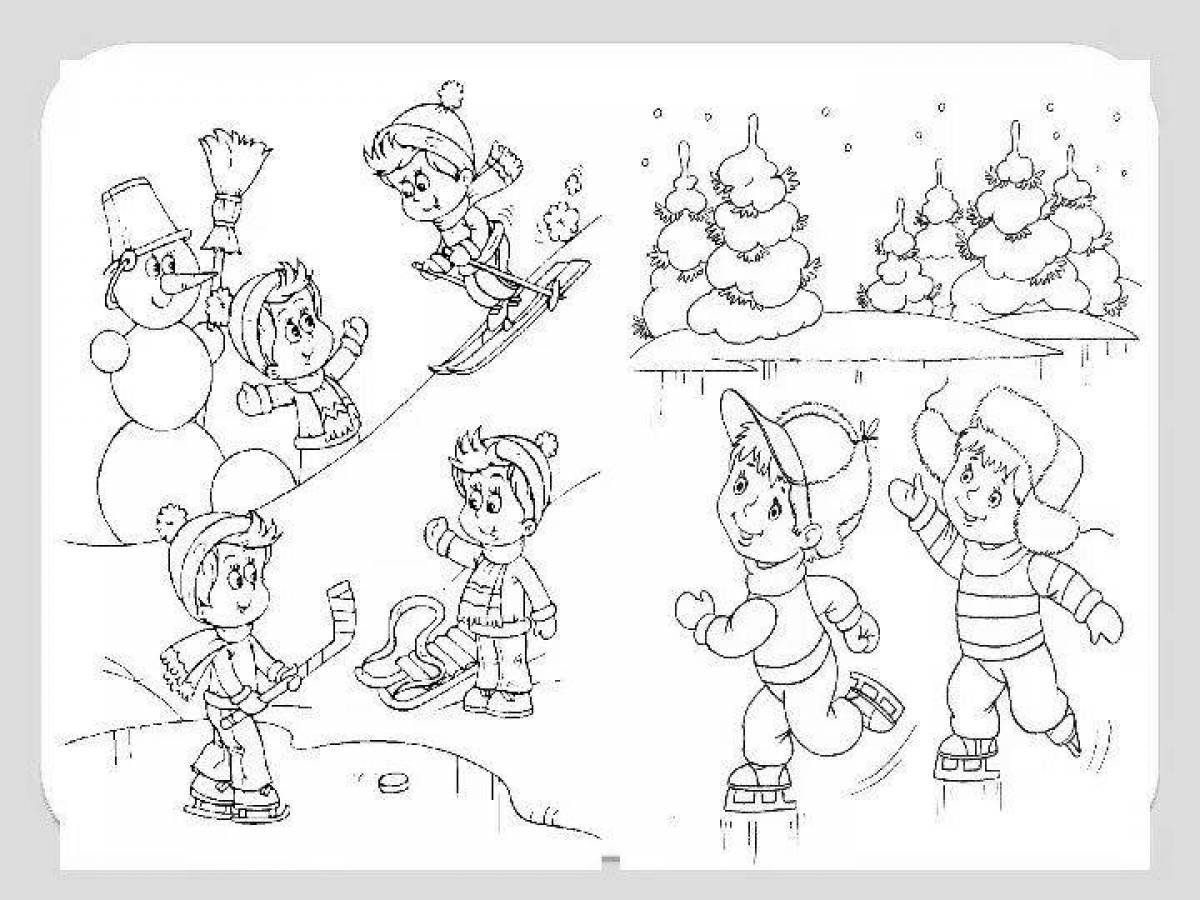 Зимние забавы в подготовительной группе #6