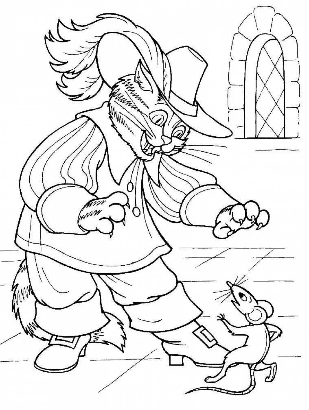 Charles Perrault's awesome Puss in Boots coloring book