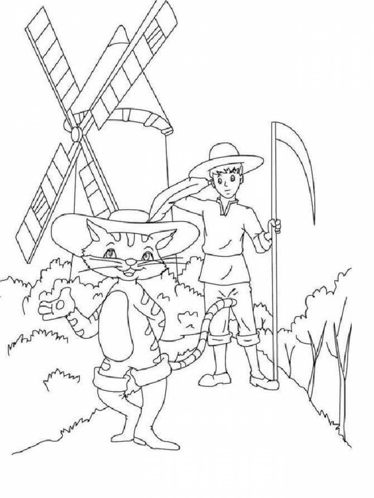 Charles Perrault's witty Puss in Boots coloring book