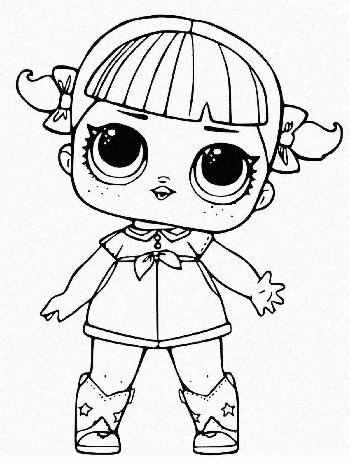 Jovial coloring page lol doll coloring book
