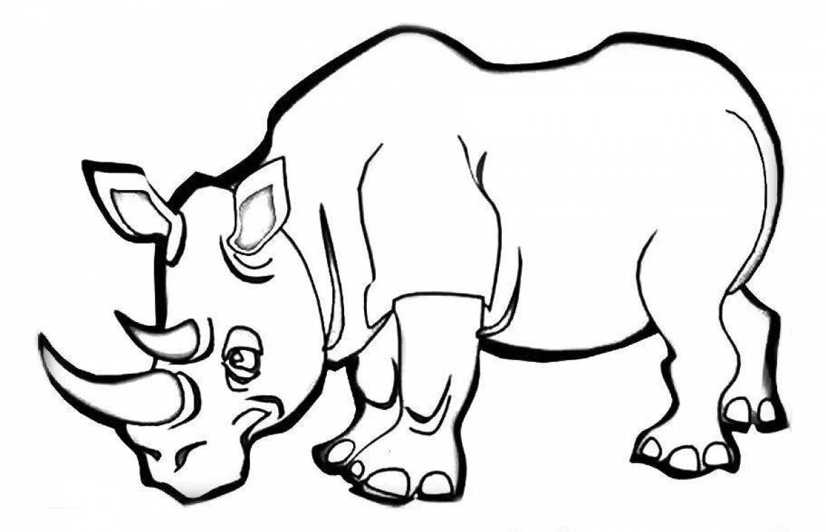 Bright coloring animals of hot countries for children 3-4 years old