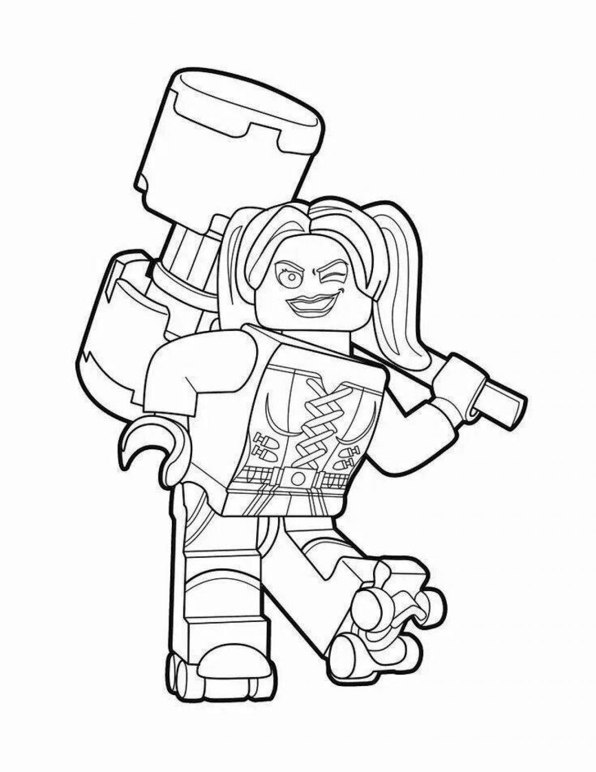 Awesome roblox quinn coloring page
